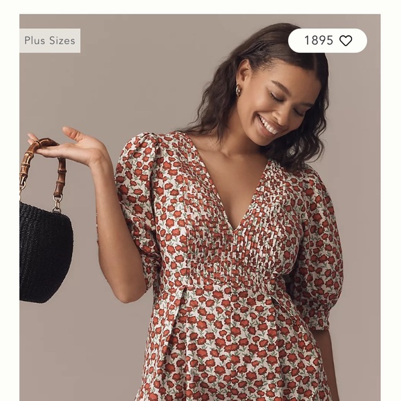 Maeve Floral Puff Sleeve Romper - Red and White - Picture 2 of 12